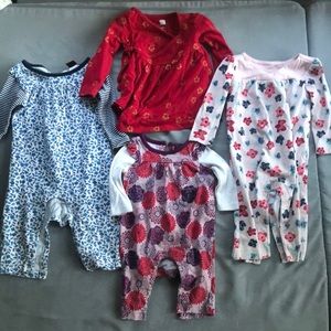 Bundle of adorable tea collection rompers and cardigan